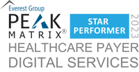 Healthcare Payer Digital Services 2023 - PEAK Matrix Award Logo - Star Performer-1