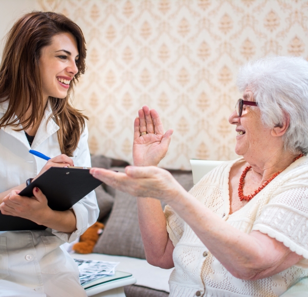 image of patient speaking to doctor