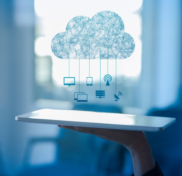 Engineer analyzing cloud computing needs