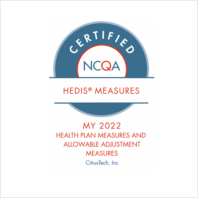NCQA Measure Certification HEDIS MY2022